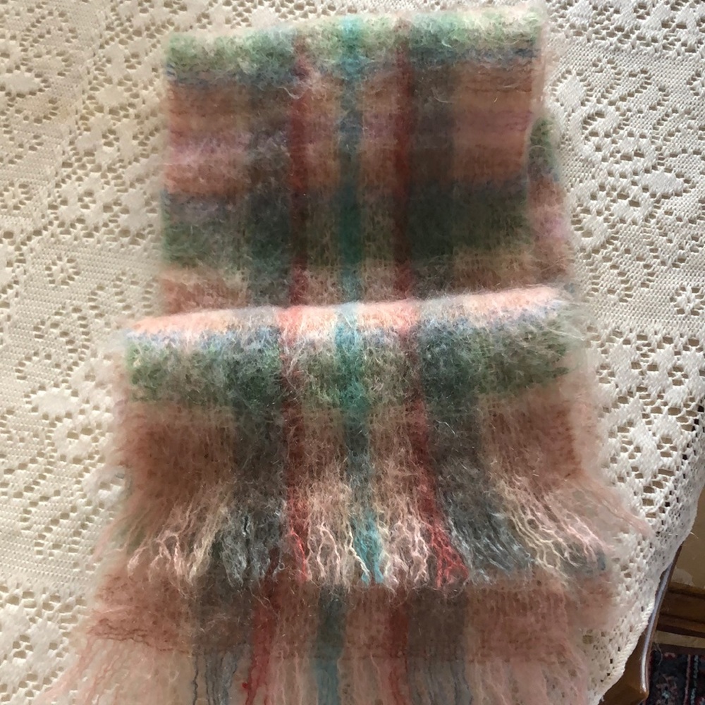 Mohair / Wool scarf pastels
